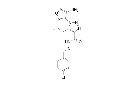 1-(4-amino-1,2,5-oxadiazol-3-yl)-N'-[(E)-(4-chlorophenyl)methylidene]-5-propyl-1H-1,2,3-triazole-4-carbohydrazide