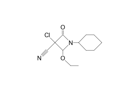 3-Chloro-3-cyano-1-cyclohexyl-4-ethoxy-2-azetidinone