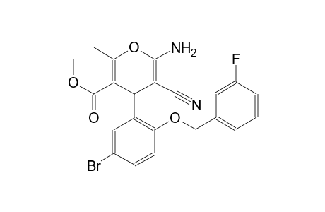methyl 6-amino-4-{5-bromo-2-[(3-fluorobenzyl)oxy]phenyl}-5-cyano-2-methyl-4H-pyran-3-carboxylate