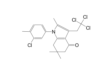 1-(3-Chloranyl-4-methyl-phenyl)-2,6,6-trimethyl-3-[2,2,2-tris(chloranyl)ethyl]-5,7-dihydroindol-4-one