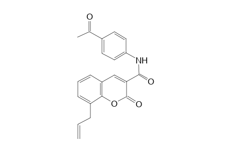 2H-Chromene-3-carboxamide, 8-allyl-2-oxo-N-(4-acetylphenyl)-
