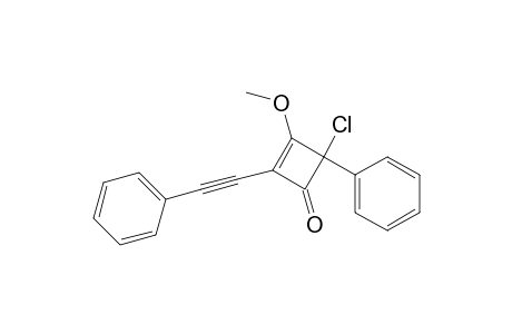 4-Chloro-3-methoxy-4-phenyl-2-(phenylethynyl)-2-cyclobuten-1-one