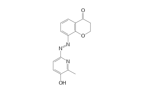 4H-1-benzopyran-4-one, 2,3-dihydro-8-[2-(5-hydroxy-6-methyl-2-pyridinyl)diazenyl]-