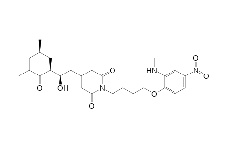 2,6-Piperidinedione, 4-[2-(3,5-dimethyl-2-oxocyclohexyl)-2-hydroxyethyl]-1-[4-[2-(methylamino)-4-nitrophenoxy]butyl]-, [1S-[1.alpha.(S*),2.alpha.,5.beta.]]-