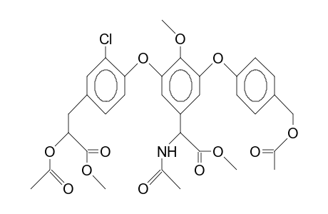 4-(1-Acetylamino-2-methoxy-2-oxo-ethyl)-2,6-diphenoxy-8-acetoxy-anisole substituted