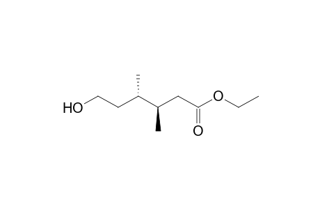 Hexanoic acid, 6-hydroxy-3,4-dimethyl-, ethyl ester, (R*,S*)-(.+-.)-