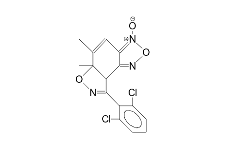 3b,6a-Dihydro-6a,7-dimethyl-4-(2,6-dichloro-phenyl)-oxazolo(4,5-E)(2,1,3)-benzoxadiazole 1-oxide