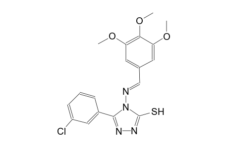 5-(3-chlorophenyl)-4-{[(E)-(3,4,5-trimethoxyphenyl)methylidene]amino}-4H-1,2,4-triazol-3-yl hydrosulfide