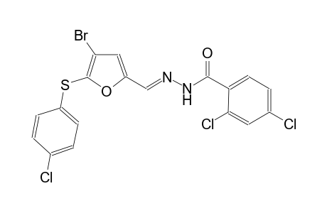 N'-((E)-{4-bromo-5-[(4-chlorophenyl)sulfanyl]-2-furyl}methylidene)-2,4-dichlorobenzohydrazide
