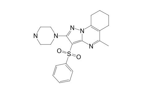 5-METHYL-3-(PHENYLSULFONYL)--2-PIPERAZIN-1-YL-6,7,8,9-TETRAHYDROPYRAZOLO-[1.5-A]-QUINAZOLIN-2-AMINE