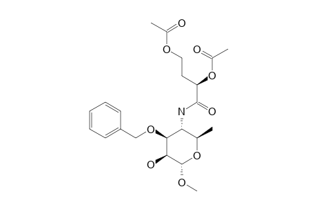 METHYL-3-O-BENZYL-4-(2,4-DI-O-ACETYL-3-DEOXY-L-GLYCERO-TETRONAMIDO)-4,6-DIDEOXY-ALPHA-D-MANNOPYRANOSIDE