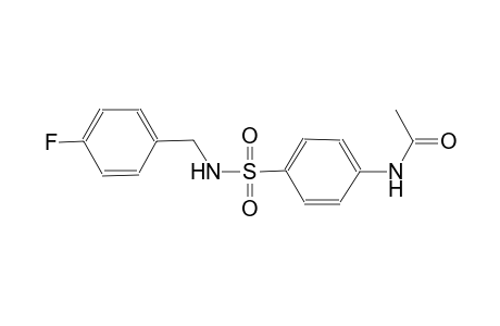 N-(4-{[(4-fluorobenzyl)amino]sulfonyl}phenyl)acetamide
