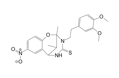 10-[2-(3,4-dimethoxyphenyl)ethyl]-9,13-dimethyl-4-nitro-8-oxa-10,12-diazatricyclo[7.3.1.0²,⁷]trideca-2,4,6-triene-11-thione