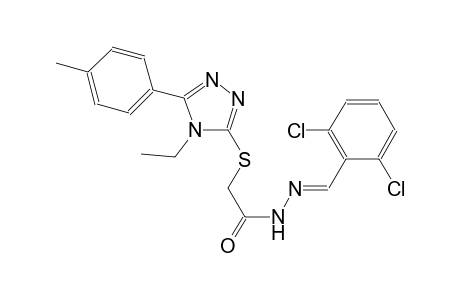 N'-[(E)-(2,6-dichlorophenyl)methylidene]-2-{[4-ethyl-5-(4-methylphenyl)-4H-1,2,4-triazol-3-yl]sulfanyl}acetohydrazide