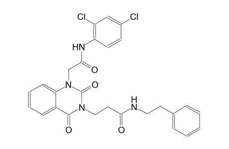 3-(1-[2-(2,4-dichloroanilino)-2-oxoethyl]-2,4-dioxo-1,4-dihydro-3(2H)-quinazolinyl)-N-(2-phenylethyl)propanamide