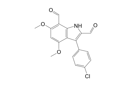 3-(4-Chlorophenyl)-4,6-dimethoxyindole-2,7-dicarbaldehyde