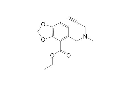 5-[[methyl(prop-2-ynyl)amino]methyl]-1,3-benzodioxole-4-carboxylic acid ethyl ester
