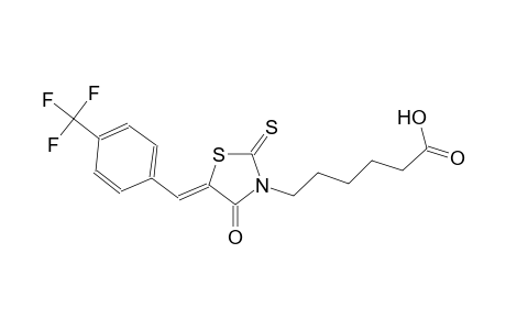 6-{(5Z)-4-oxo-2-thioxo-5-[4-(trifluoromethyl)benzylidene]-1,3-thiazolidin-3-yl}hexanoic acid