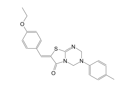 (7Z)-7-(4-ethoxybenzylidene)-3-(4-methylphenyl)-3,4-dihydro-2H-[1,3]thiazolo[3,2-a][1,3,5]triazin-6(7H)-one