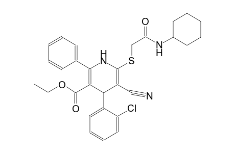 ethyl 4-(2-chlorophenyl)-5-cyano-6-{[2-(cyclohexylamino)-2-oxoethyl]sulfanyl}-2-phenyl-1,4-dihydro-3-pyridinecarboxylate