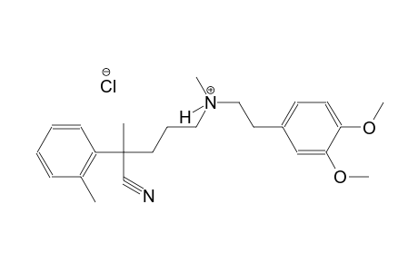 4-cyano-N-[2-(3,4-dimethoxyphenyl)ethyl]-N-methyl-4-(2-methylphenyl)-1-pentanaminium chloride