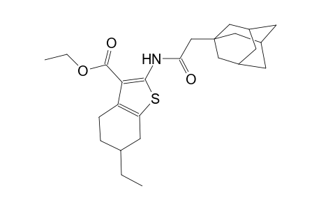 ethyl 2-[(1-adamantylacetyl)amino]-6-ethyl-4,5,6,7-tetrahydro-1-benzothiophene-3-carboxylate