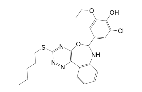 2-chloro-6-ethoxy-4-[3-(pentylsulfanyl)-6,7-dihydro[1,2,4]triazino[5,6-d][3,1]benzoxazepin-6-yl]phenol