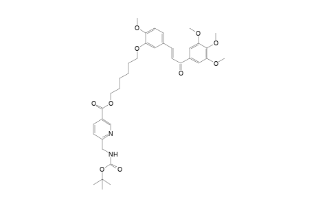 6-{2'-Methoxy-5'-[3''-oxo-3''-(3''',4''',5'''-trimethoxyphenyl)-prop-E1''-enyl]-phenyl}-hexyl 6-(t-butoxycarbonylaminomethyl)nicotinate