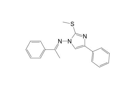 1H-Imidazol-1-amine, 2-(methylthio)-4-phenyl-N-(1-phenylethylidene)-
