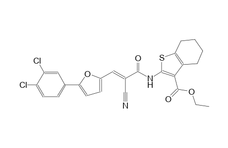 ethyl 2-({(2E)-2-cyano-3-[5-(3,4-dichlorophenyl)-2-furyl]-2-propenoyl}amino)-4,5,6,7-tetrahydro-1-benzothiophene-3-carboxylate