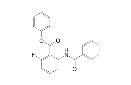 Benzoic acid, 2-(benzoylamino)-6-fluoro-, phenyl ester