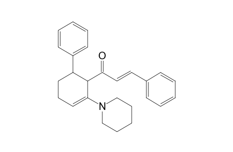 1-Piperidino-5-phenyl-6-(3-phenyl-1-oxoprop-2-en-1-yl)cyclohexene