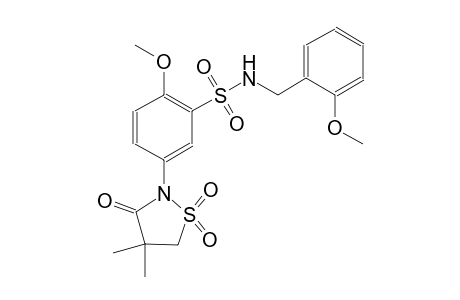 benzenesulfonamide, 5-(4,4-dimethyl-1,1-dioxido-3-oxo-2-isothiazolidinyl)-2-methoxy-N-[(2-methoxyphenyl)methyl]-