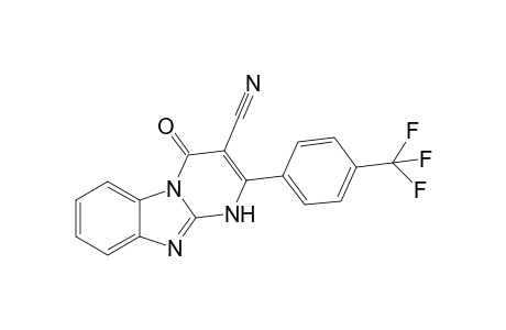 4-Oxo-2-[4-(trifluoromethyl)phenyl]-4,10-dihydropyrimido[1,2-a][1,3]benzimidazol-3-yl cyanide