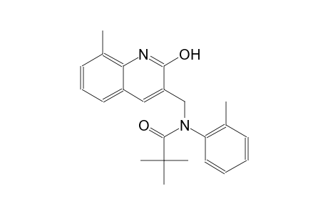 N-[(2-hydroxy-8-methyl-3-quinolinyl)methyl]-2,2-dimethyl-N-(2-methylphenyl)propanamide