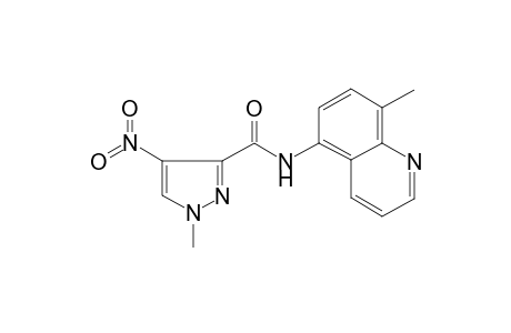 1-Methyl-N-(8-methyl-5-quinolinyl)-4-nitro-3-pyrazolecarboxamide