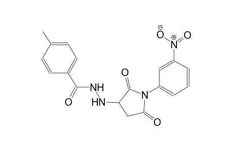 4-methyl-N'-[1-(3-nitrophenyl)-2,5-dioxo-3-pyrrolidinyl]benzohydrazide
