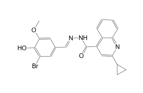 N'-[(E)-(3-bromo-4-hydroxy-5-methoxyphenyl)methylidene]-2-cyclopropyl-4-quinolinecarbohydrazide