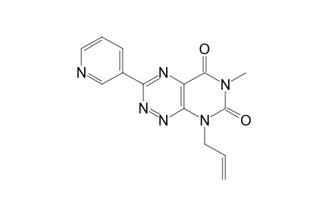 Pyrimido[5,4-e]-1,2,4-triazine-5,7(6H,8H)-dione,6-methyl-8-(2-propenyl)-3-(3-pyridinyl)-