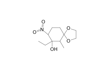 7-Ethyl-6-methyl-8-nitro-1,4-dioxa-spiro[4.5]decan-7-ol