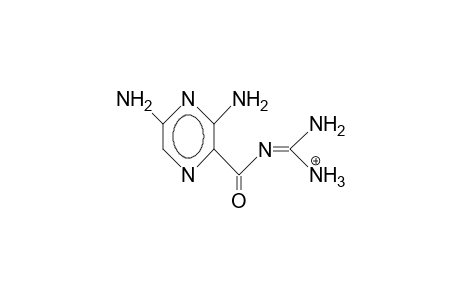 3,5-Diamino-N-(amino-ammonium-methylidenyl)-pyrazine-carboxamide cation