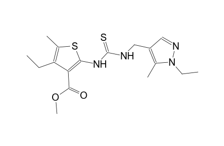 methyl 4-ethyl-2-[({[(1-ethyl-5-methyl-1H-pyrazol-4-yl)methyl]amino}carbothioyl)amino]-5-methyl-3-thiophenecarboxylate