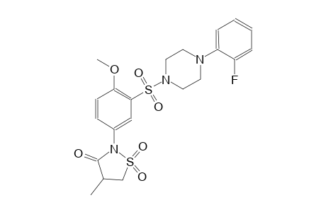 3-isothiazolidinone, 2-[3-[[4-(2-fluorophenyl)-1-piperazinyl]sulfonyl]-4-methoxyphenyl]-4-methyl-, 1,1-dioxide