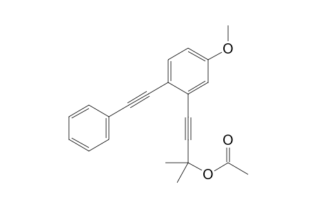 4-(5-methoxy-2-(phenylethynyl)phenyl)-2-methylbut-3-yn-2-yl acetate