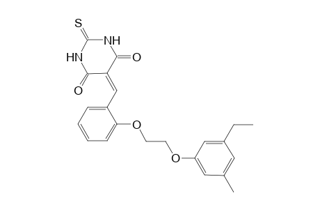 5-[2-[2-(3-ethyl-5-methyl-phenoxy)ethoxy]benzylidene]-2-thioxo-hexahydropyrimidine-4,6-quinone