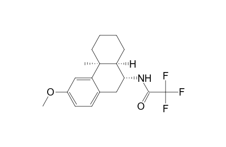 Acetamide, 2,2,2-trifluoro-N-(4b,5,6,7,8,8a,9,10-octahydro-3-methoxy-4b-methyl-9 -phenanthrenyl)-, (4b.alpha.,8a.alpha.,9.alpha.)-(.+-.)-