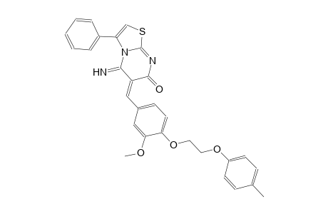 7H-thiazolo[3,2-a]pyrimidin-7-one, 5,6-dihydro-5-imino-6-[[3-methoxy-4-[2-(4-methylphenoxy)ethoxy]phenyl]methylene]-3-phenyl-, (6Z)-