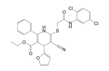 ethyl 5-cyano-6-{[2-(2,5-dichloroanilino)-2-oxoethyl]sulfanyl}-4-(2-furyl)-2-phenyl-1,4-dihydro-3-pyridinecarboxylate