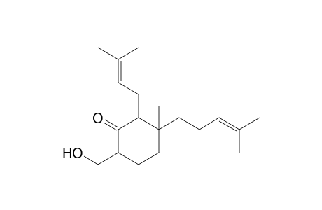 (2R,3S,6R)-6-Hydroxymethyl-3-methyl-2-(3-methyl-but-2-enyl)-3-(4-methyl-pent-3-enyl)-cyclohexanone