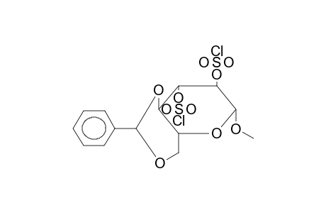 METHYL 4,6-O-BENZYLIDENE-BETA-D-GLUCOPYRANOSIDE, 2,3-BIS-CHLOROSULPHATE